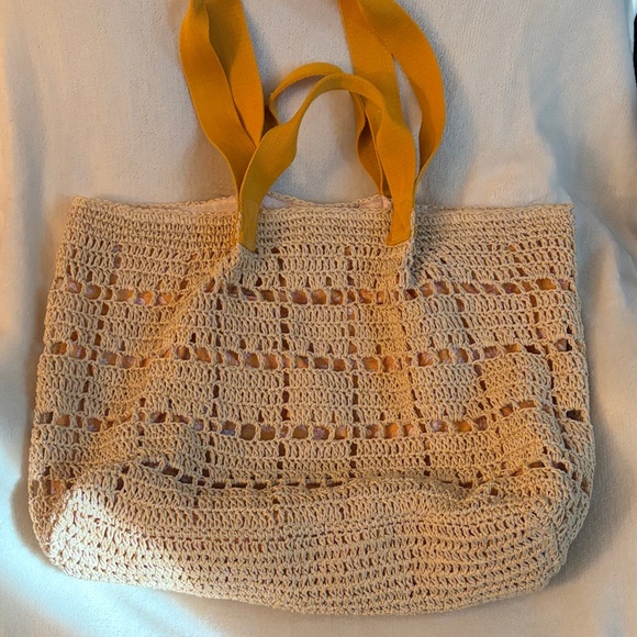 Universal Thread Handbags - Universal Thread Tote Bag with Yellow Handles